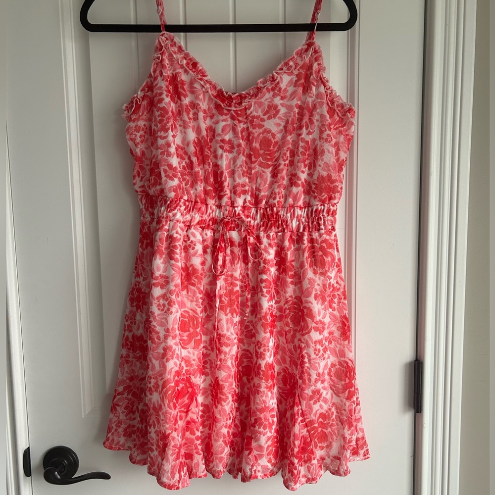 Pink Floral Mini Summer Dress NEW WITH TAGS
